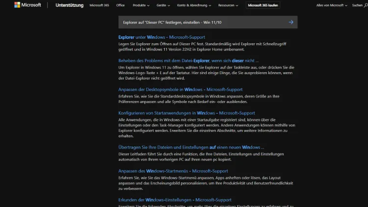 Explorer auf Dieser PC festlegen, einstellen - Win 1110