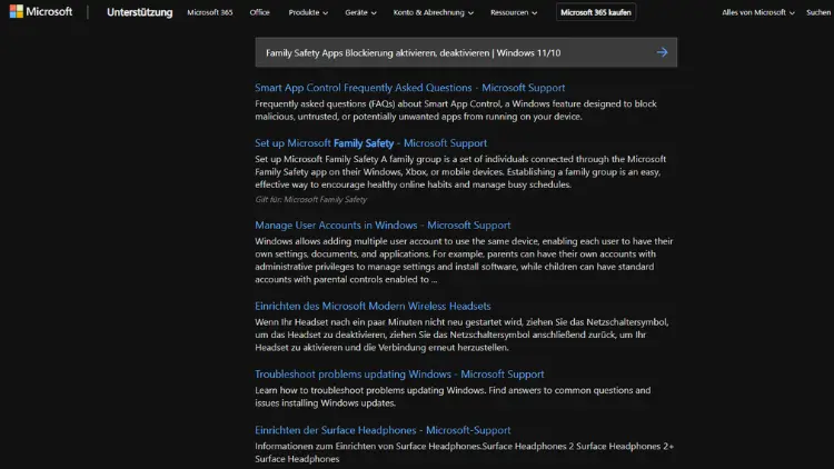 Family Safety Apps Blockierung aktivieren, deaktivieren | Windows 11/10