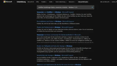 Farbfilter Einstellungen finden, verwenden, einstellen - Windows 1110