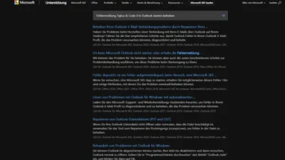 Fehlermeldung 7q6ca & Code 0 in Outlook starten beheben