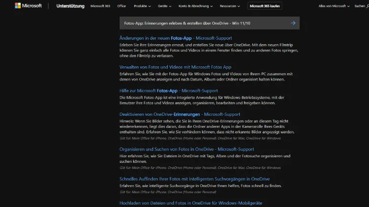 Fotos-App Erinnerungen erleben & erstellen über OneDrive - Win 1110