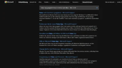 Fotos-App gruppiert Fotos in Ordner statt Alben - Win 1110