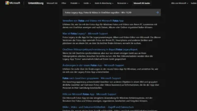 Fotos-Legacy-App, Fotos & Videos in OneDrive zugreifen - Win 1110