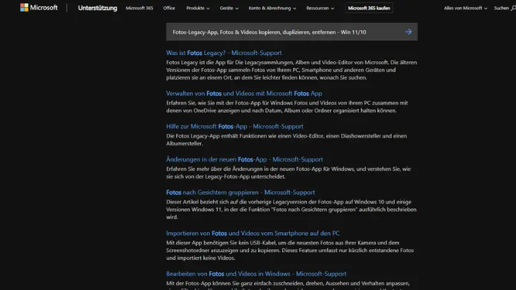 Fotos-Legacy-App, Fotos & Videos kopieren, duplizieren, entfernen - Win 1110