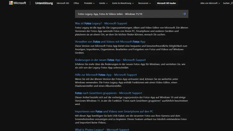 Fotos-Legacy-App, Fotos & Videos teilen - Windows 1110