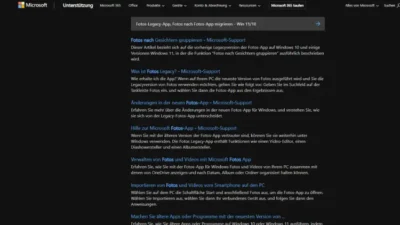 Fotos-Legacy-App, Fotos nach Fotos-App migrieren - Win 1110