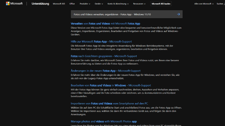 Fotos und Videos verwalten, organisieren - Fotos App - Windows 1110