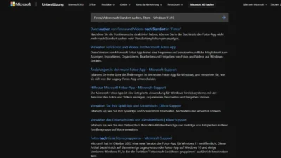 FotosVideos nach Standort suchen, filtern - Windows 1110