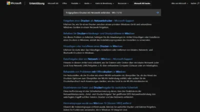 Freigegebene Drucker mit Netzwerk verbinden - Win 1110
