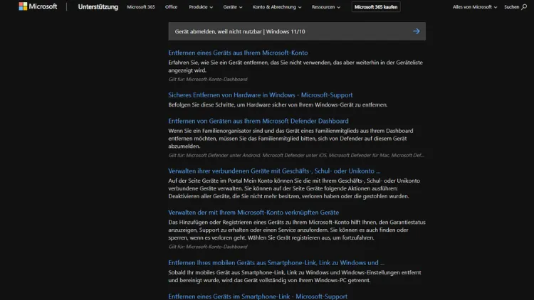 Gerät abmelden, weil nicht nutzbar | Windows 11/10