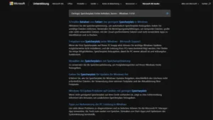 Geringer Speicherplatz Fehler beheben, leeren – Windows 1110