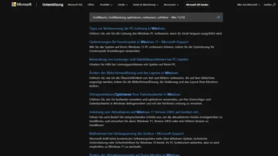 Grafikkarte, Grafikleistung optimieren, verbessern, erhöhen - Win 1110