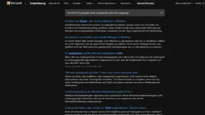 HP 445 G7 Sound geht nicht, Lautsprecher wird nicht angezeigt