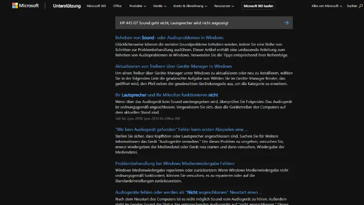 HP 445 G7 Sound geht nicht, Lautsprecher wird nicht angezeigt