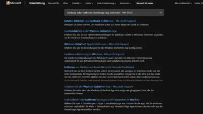 Hardware sicher entfernen Einstellungs-App verwenden - Win 1110