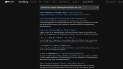 Hardware sicher entfernen Taskleistensymbol verwenden - Win 1110