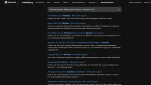 Indizierte Sprachen Welche werden indexiert - Windows 1110