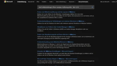 Intel Grafikeinstellungen öffnen, anzeigen, Auflösung prüfen - Win 1110