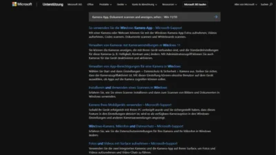 Kamera-App, Dokument scannen und anzeigen, sehen - Win 1110