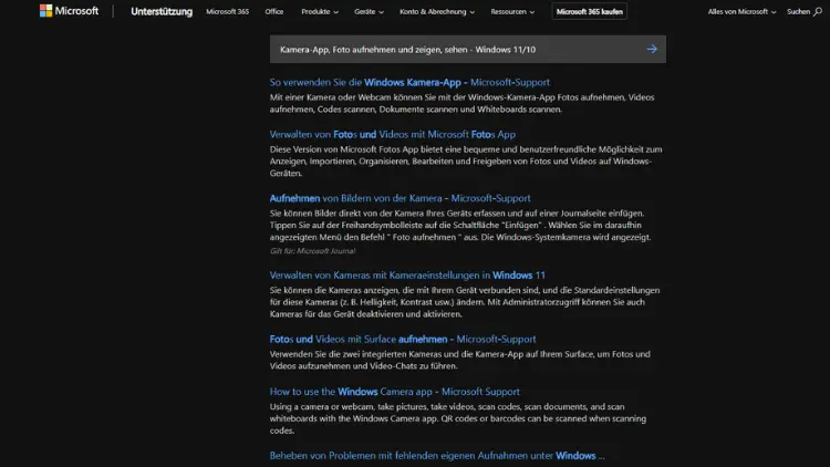 Kamera-App, Foto aufnehmen und zeigen, sehen - Windows 1110