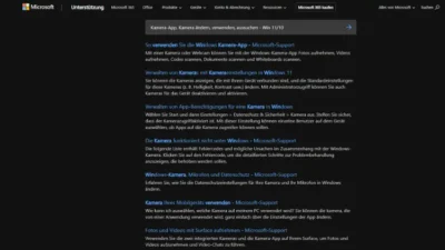 Kamera-App, Kamera ändern, verwenden, aussuchen - Win 1110
