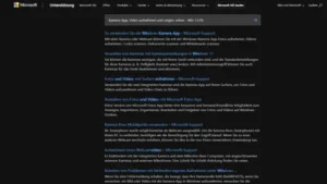 Kamera-App, Video aufnehmen und zeigen, sehen - Win 1110