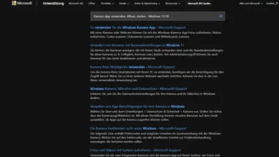 Kamera-App verwenden, öffnen, starten - Windows 1110