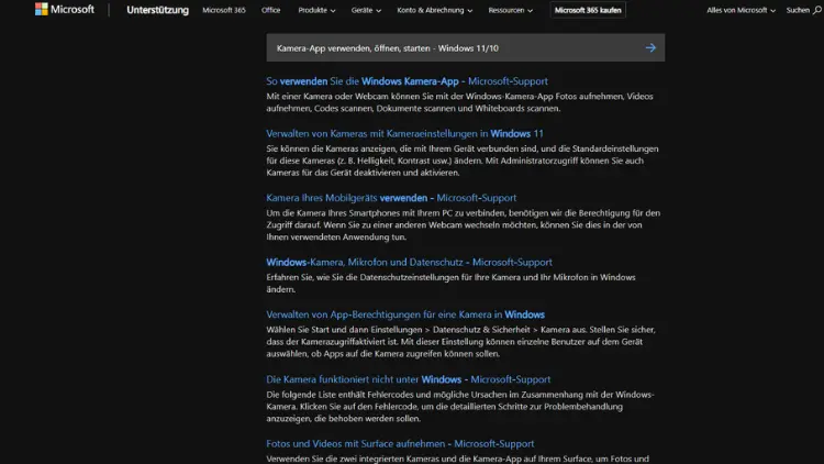 Kamera-App verwenden, öffnen, starten - Windows 1110