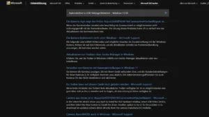 Kameratreiber zu USB-Videogerätetreiber – Windows 1110