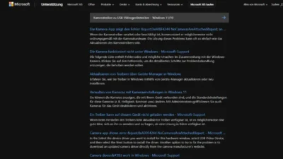 Kameratreiber zu USB-Videogerätetreiber – Windows 1110