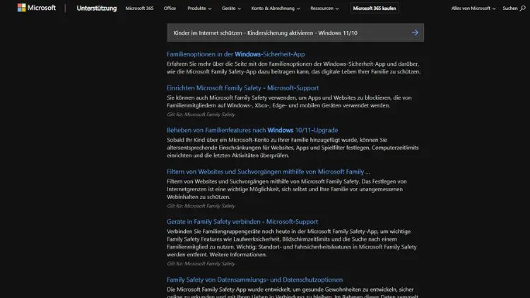 Kinder im Internet schützen - Kindersicherung aktivieren - Windows 1110