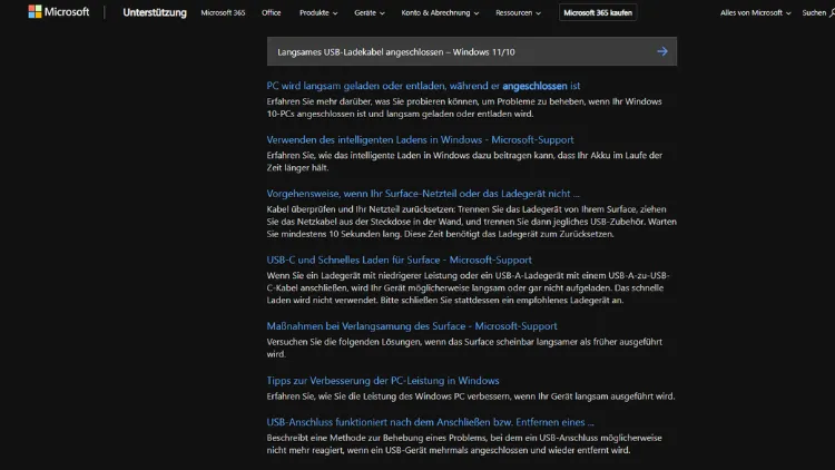 Langsames USB-Ladekabel angeschlossen – Windows 1110