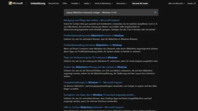 Laptop Bildschirm schonend reinigen - Windows 1110