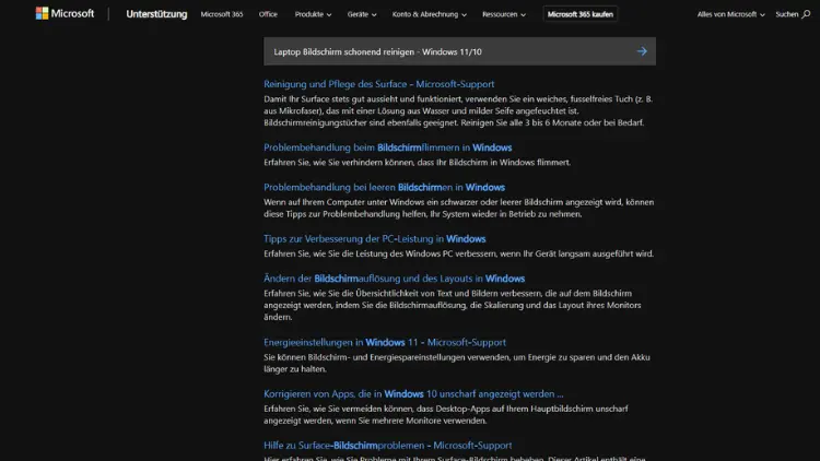 Laptop Bildschirm schonend reinigen - Windows 1110