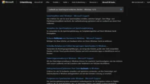 Laufwerk aus Speicherpool entfernen, löschen – Windows 1110