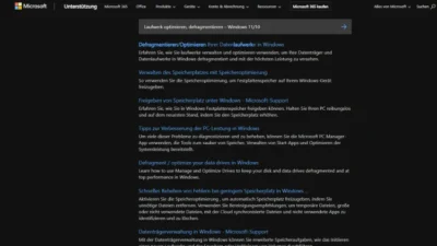 Laufwerk optimieren, defragmentieren – Windows 1110