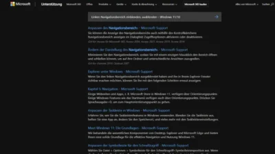 Linken Navigationsbereich einblenden, ausblenden – Windows 1110
