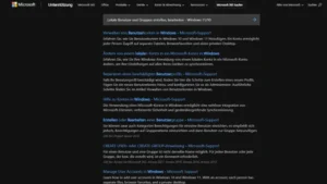 Lokale Benutzer und Gruppen erstellen, bearbeiten - Windows 1110