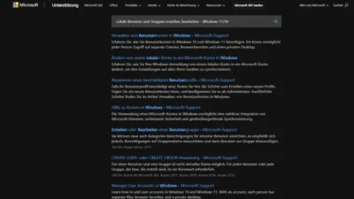 Lokale Benutzer und Gruppen erstellen, bearbeiten - Windows 1110