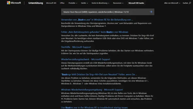 Master Boot Record (MBR) reparieren, wiederherstellen | Windows 11/10