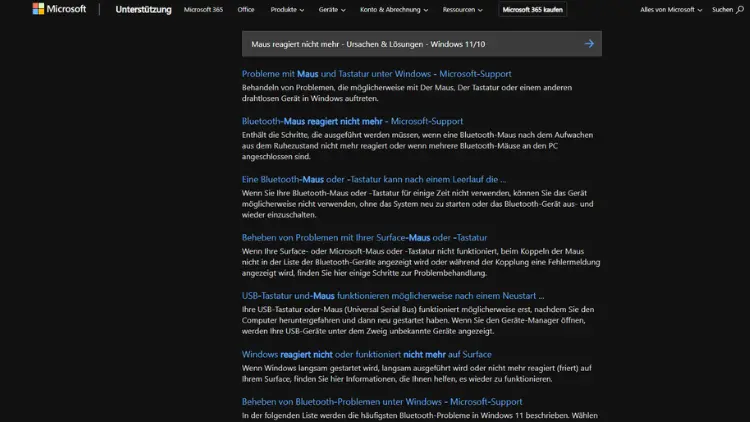 Maus reagiert nicht mehr - Ursachen & Lösungen - Windows 1110