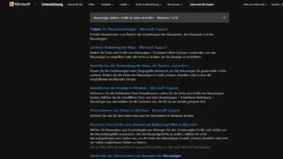 Mauszeiger ändern, Größe & Farbe einstellen - Windows 1110