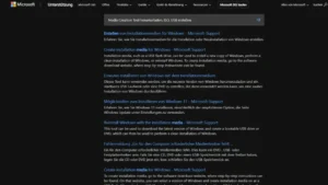 Media Creation Tool herunterladen, ISO, USB erstellen