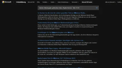 Medien-Wiedergabe gelöschtes Video, Playlist löschen - Win 1110