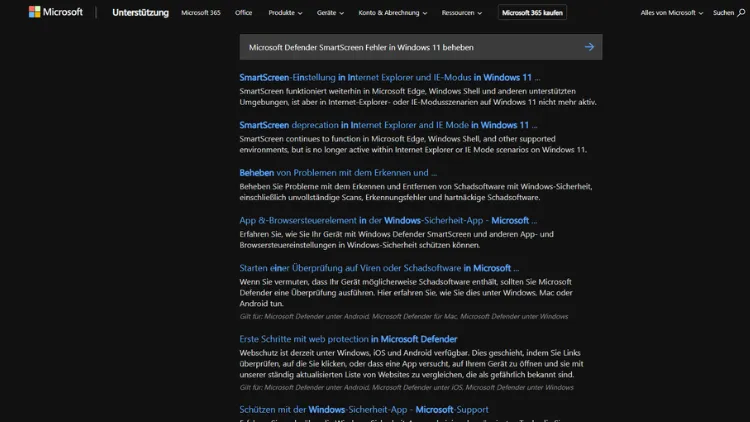 Microsoft Defender SmartScreen Fehler in Windows 11 beheben