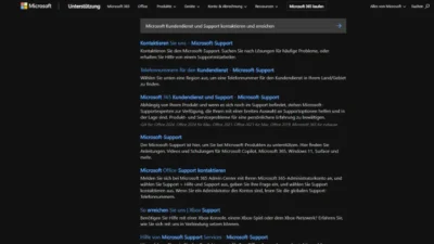 Microsoft Kundendienst und Support kontaktieren und erreichen