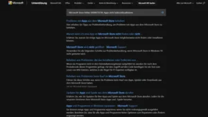 Microsoft Store Fehler 0X80073CFB Apps nicht ladenaktualisieren