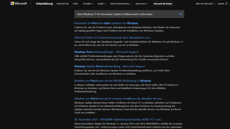 Nach Windows 11 Pro November-Update Probleme beim Surfen lösen
