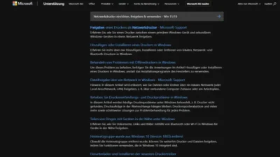 Netzwerkdrucker einrichten, freigeben & verwenden - Win 1110