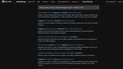 Netzwerkordner, Ordner im Netzwerk freigeben, Zugriff - Windows 1110